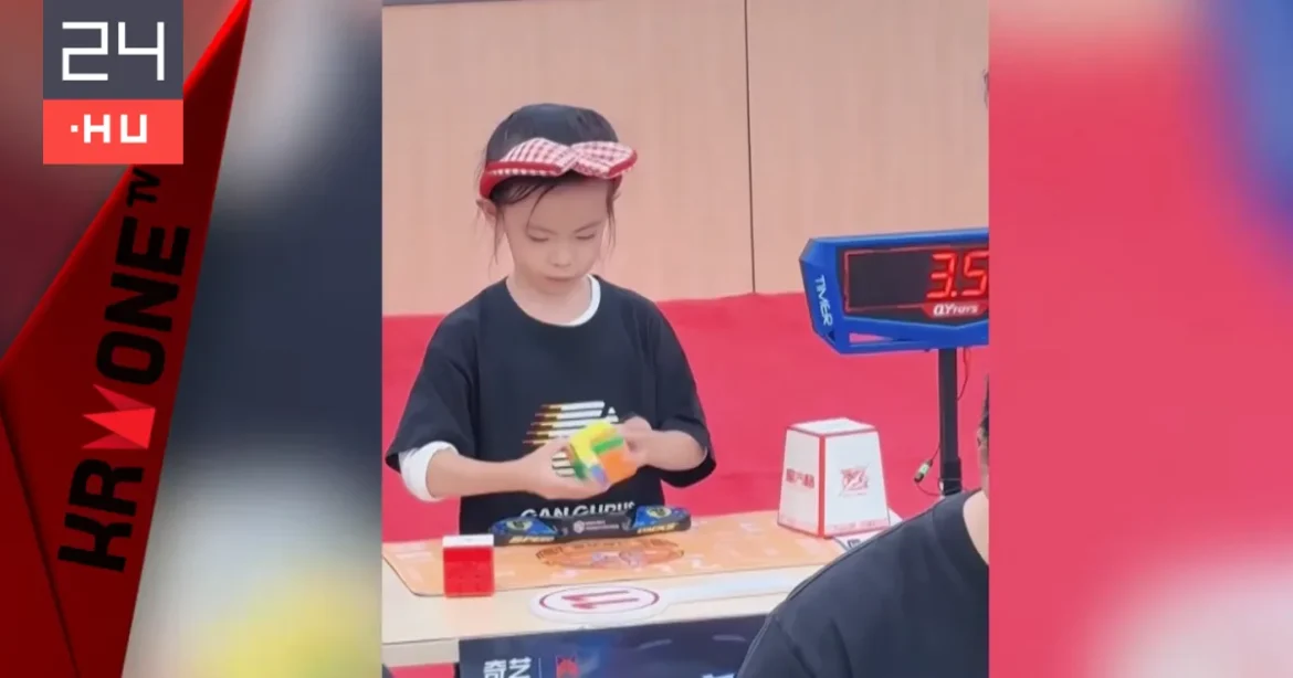 Hatéves kínai kislány állította fel a női Rubik-kocka világcsúcsot