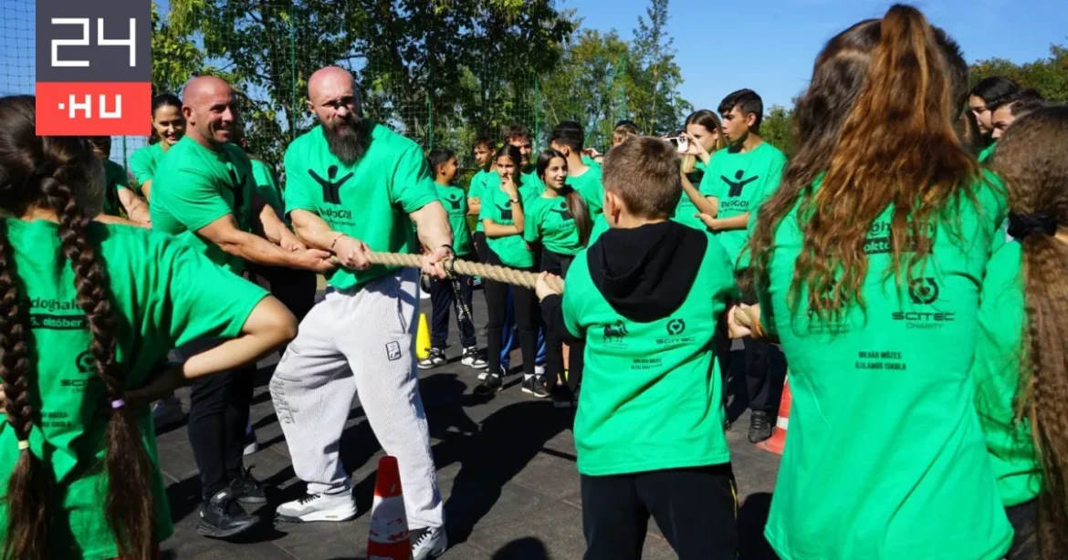 Bodroghalmi diákok ismert testépítőkkel sportoltak
