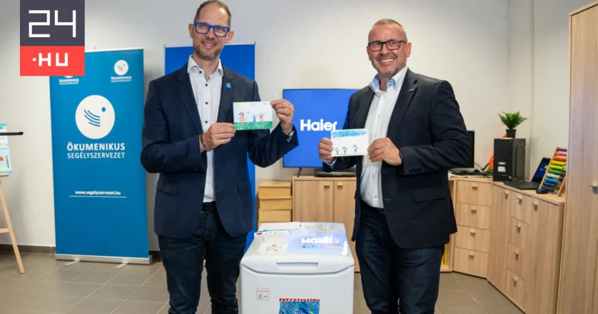 Gyermekrajzok díszítik a Haier adományozta mosógépeket