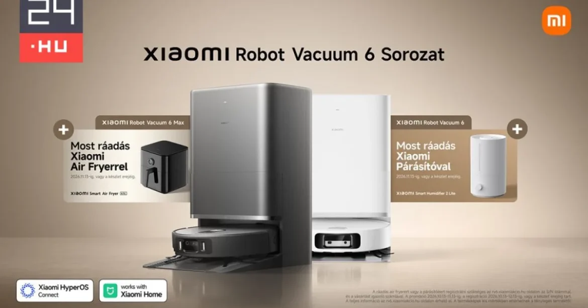 Megérkezett a Xiaomi eddigi legerősebb robotporszívója, a Robot Vacuum 6 sorozat